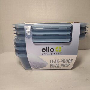 Ello Snap & Nest 10-Piece 4.5 Cup Plastic Meal Prep Food Containers BPA-Free